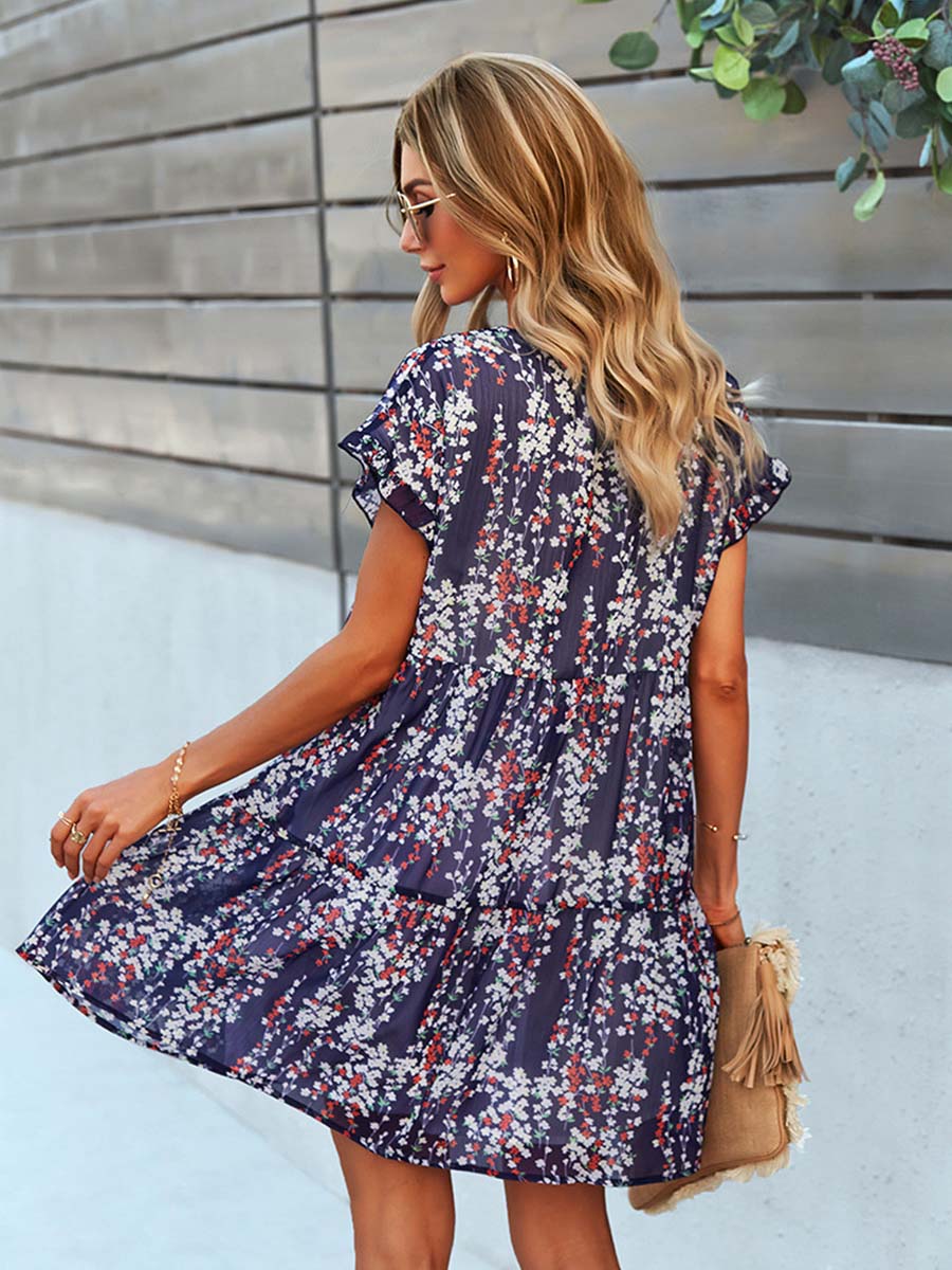 A-line Floral Dress