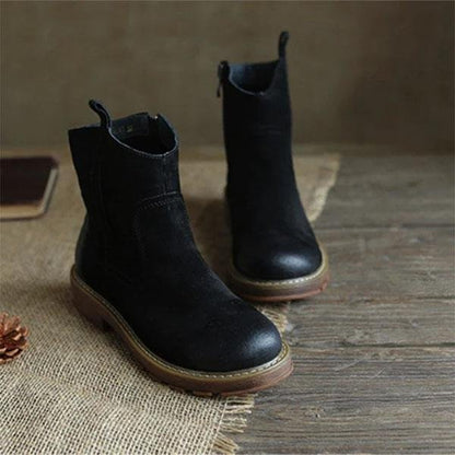 Women Casual Flat Heel Martin Ankle Boots