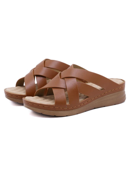 Women's Cross Massage Wedge Sandals