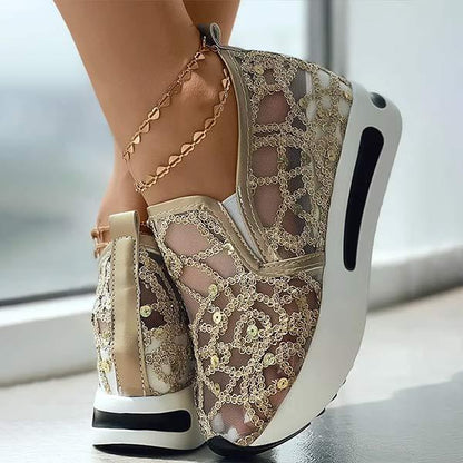 Women'S Mesh Platform Slip-On Sneakers 26275729C