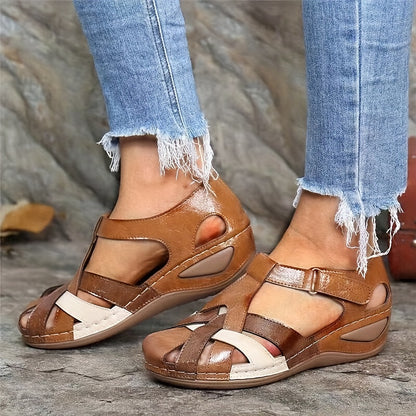 Women's Colorblock Wedge Sandals