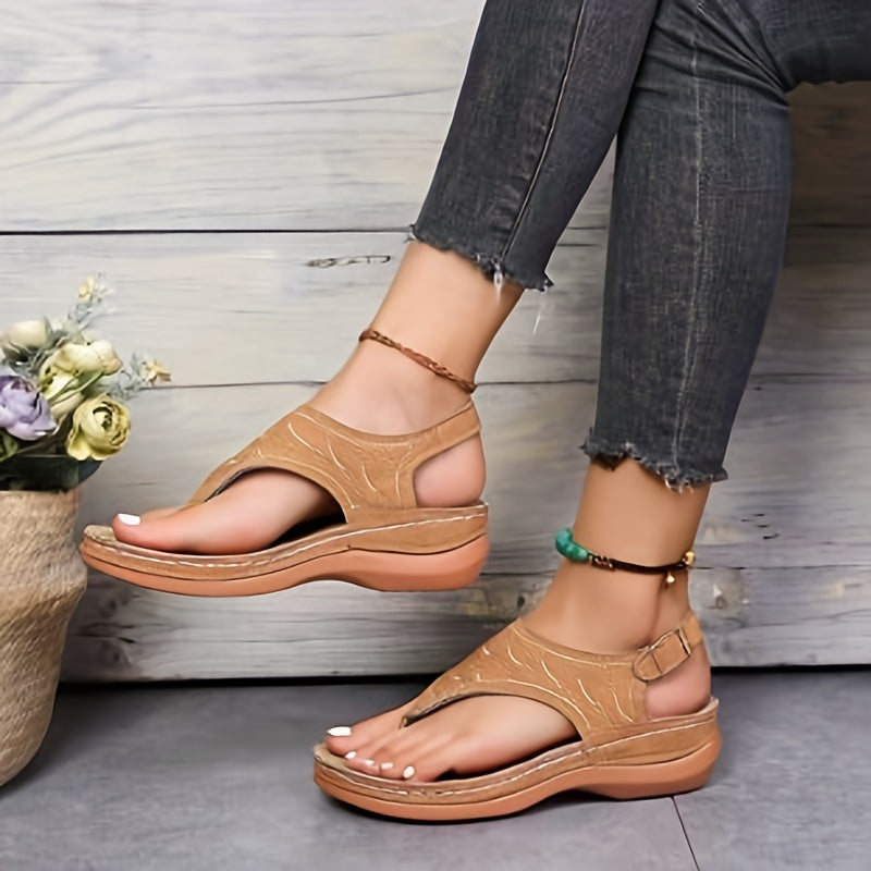 Arch-Supported Wedge Sandals for Women - Perfect for Outdoors!