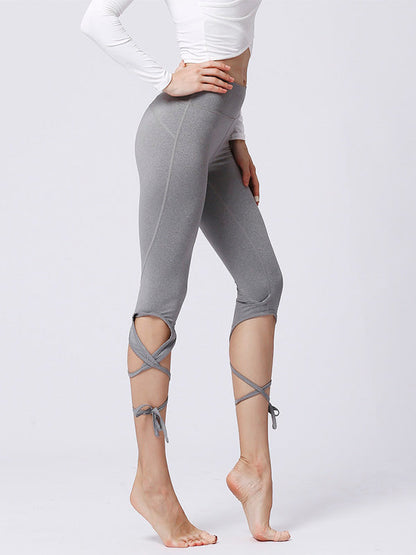 Wrap-around Yoga Dance Ballet Lace-up Leggings