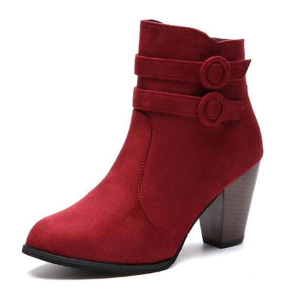 Women'S Chunky High Heel Ankle Boots 44008298