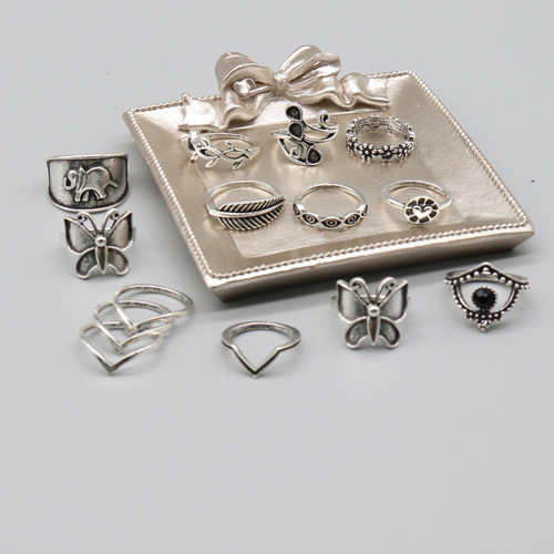 Butterfly Elephant 14PCS Ring Set