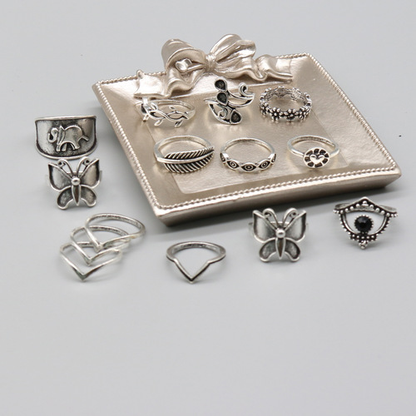 Butterfly Elephant 14PCS Ring Set