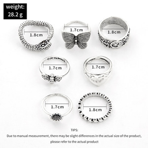 Animal And Plant Series 7PCS Ring Set