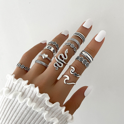 Personality Geometry 13PCS Ring Set
