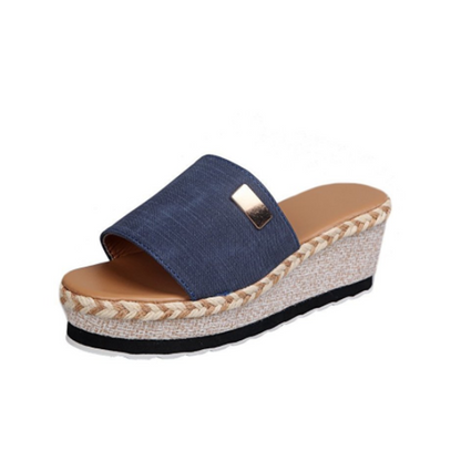 Women's Platform Espadrilles Wedge Slippers