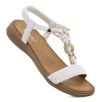 Women's Boho Braided Flat Sandals