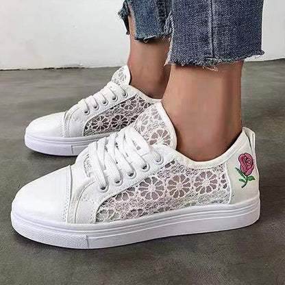 Women'S Flat Lace Fashion Casual Sneakers 22514786C