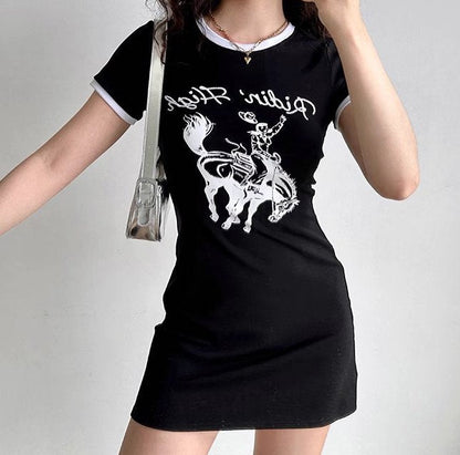 Ridin' High T-Shirt Dress ~ HANDMADE