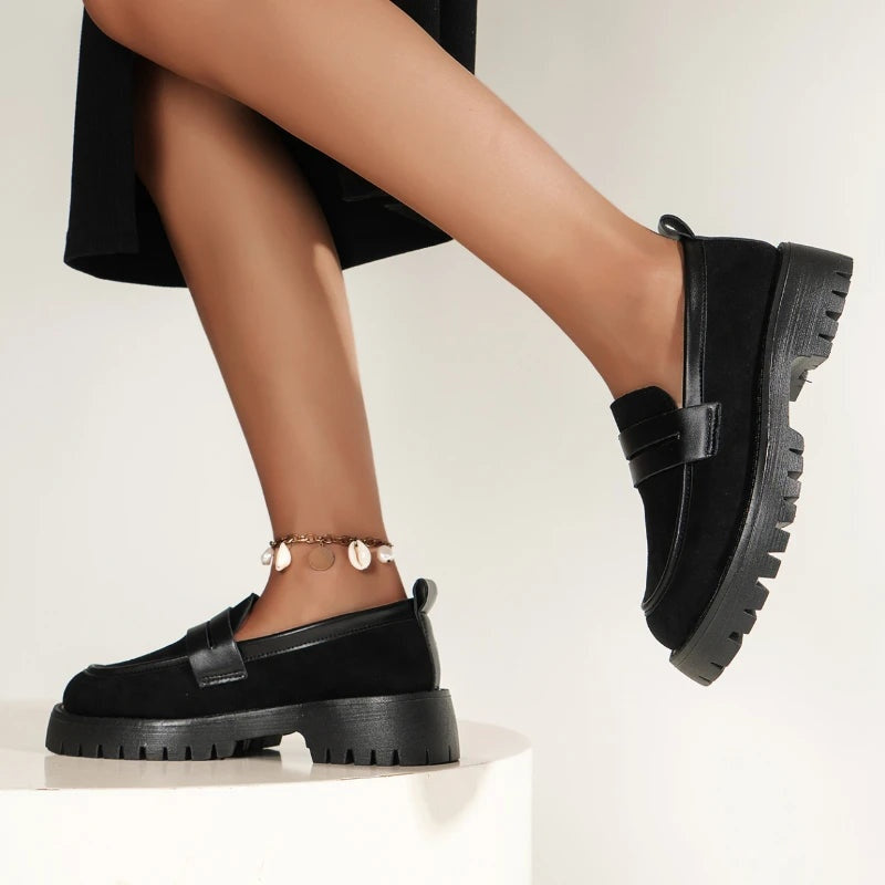 british-style-platform-plus-size-solid-color-retro-round-toe-mary-jane-loafers