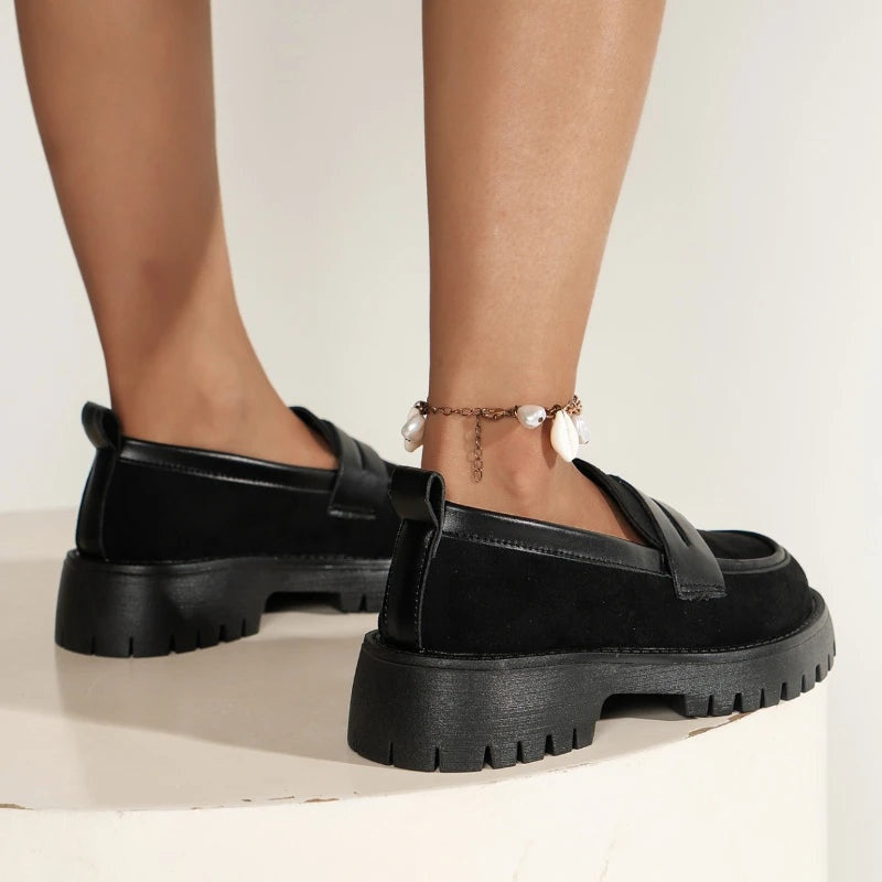 british-style-platform-plus-size-solid-color-retro-round-toe-mary-jane-loafers