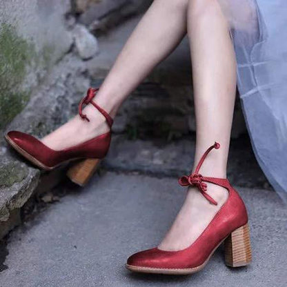 Women's Fashion High Heel Chunky Heel Pumps 32526734C