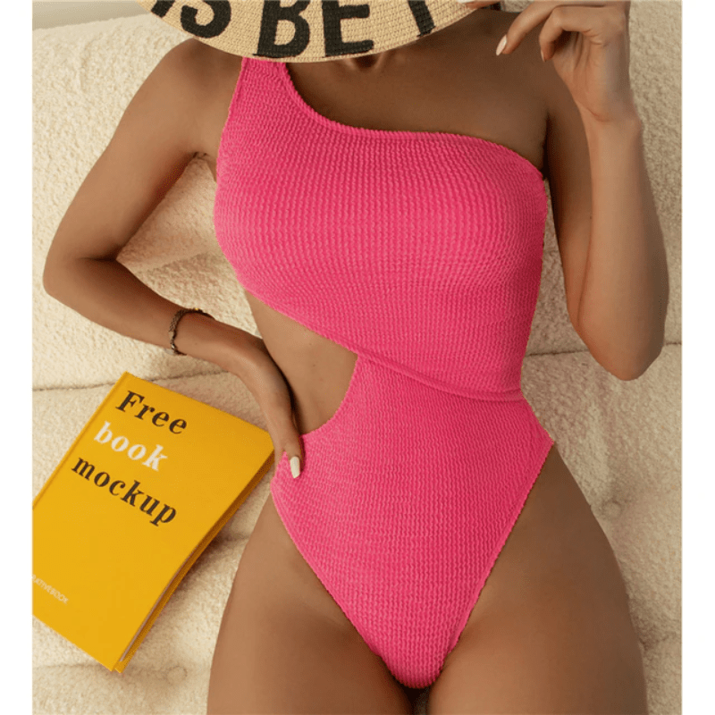 Belarus Slim Fit One Shoulder Swimsuit