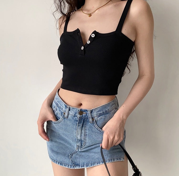 Threaded Flat Button Camisole