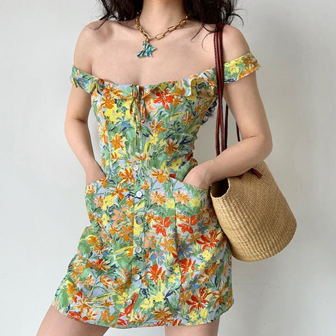 Rainforest Painting Pocket Dress ~ HANDMADE