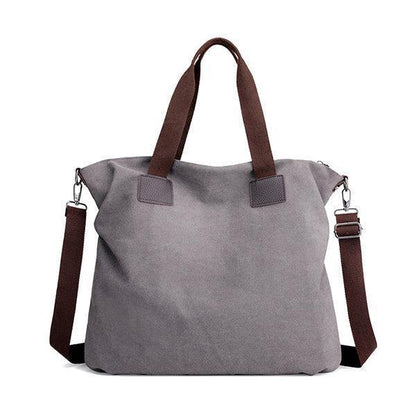 KVKY Canvas Crossbody Bag Large Capacity Patchwork Tote Bag