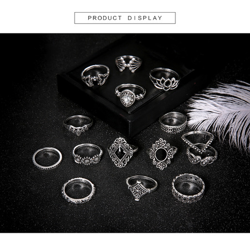 Bohemian Vintage 15PCS Ring Set