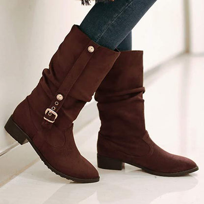 Women's High Elastic Frosted Fashion Boots 69420022C