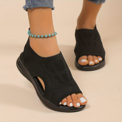 Women's Knitted Cut-out Sandals