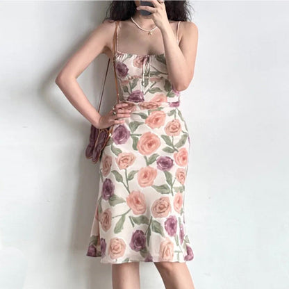 Summer Rose Midi Dress ~ HANDMADE