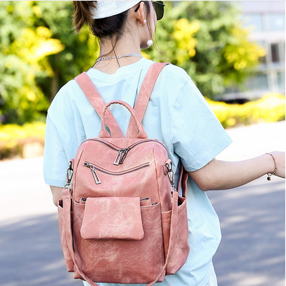 2020 New And Fashional Woman City-Style PU Backpack Shoulder Bag