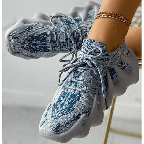 Lace-Up Breathable Muffin Sneakers