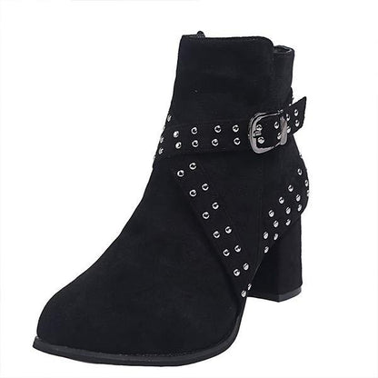 Women's Chunky Heel Belted Ankle Boots 04778254C