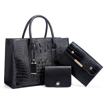 Women's Large Capacity Crocodile Print Shoulder Tote Bag 42227036C