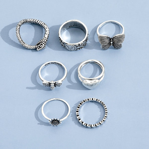 Animal And Plant Series 7PCS Ring Set