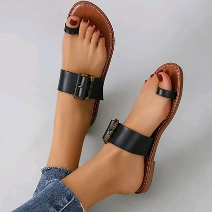 Women's Toe-Loop Flat Sandals