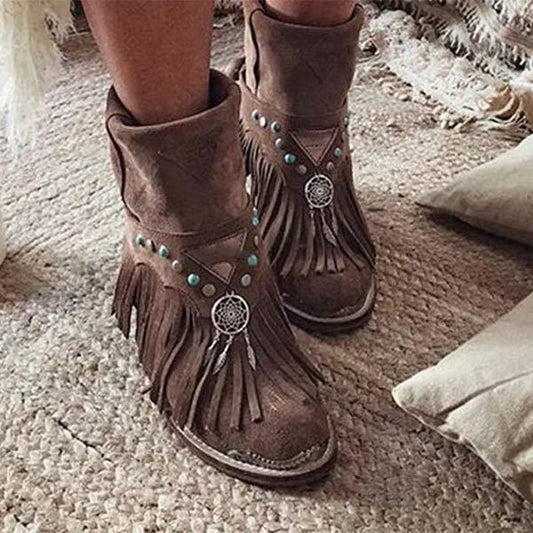 Women'S Fringed Boots Women'S Boots 06913000C