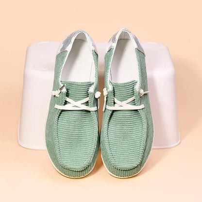 Women's Color-Block Flat Lace-Up Slip-On Loafers 41128402C