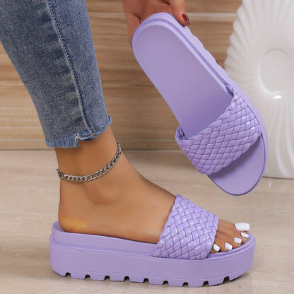 Women's Fashion Platform Braided Sandals