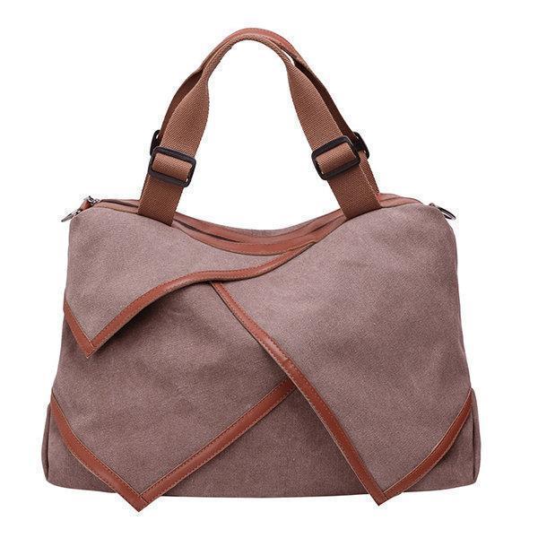 Canvas Large Capacity tote bag Patchwork Leisure Crossbody Bag