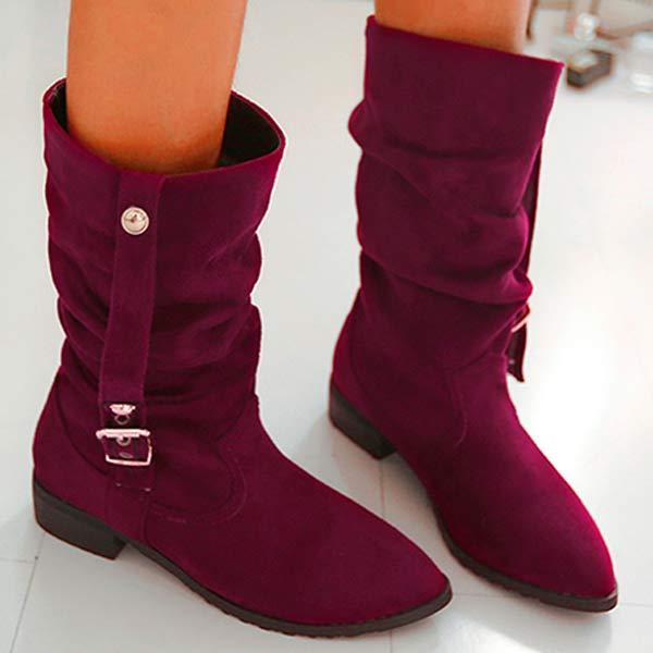 Women's High Elastic Frosted Fashion Boots 69420022C