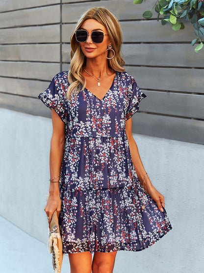 A-line Floral Dress