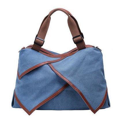 Canvas Large Capacity tote bag Patchwork Leisure Crossbody Bag