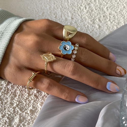 Retro Simplicity 5PCS Ring Set