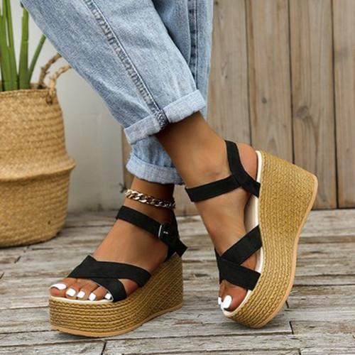 Summer Platform Buckle Sandals