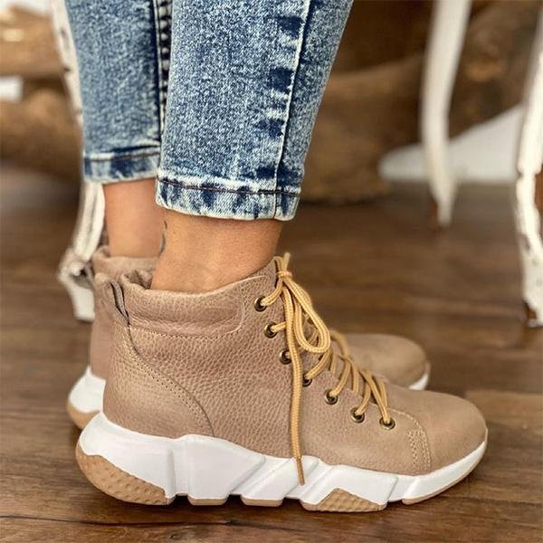 Women Daily Comfy Lace-Up Sneakers