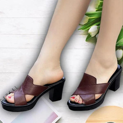 Women's Chunky Heel High Heel Solid Color Casual Shoes 70638137C