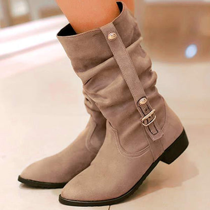 Women's High Elastic Frosted Fashion Boots 69420022C