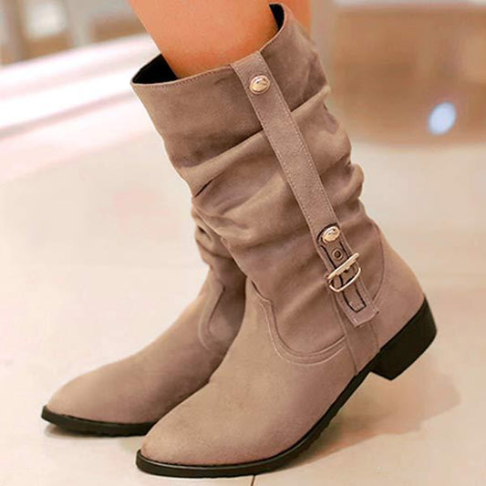 Women's High Elastic Frosted Fashion Boots 69420022C