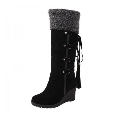 Warm Wedge Heel Snow Knee High Boots