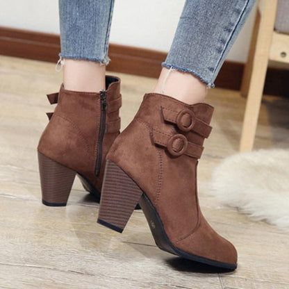 Women'S Chunky High Heel Ankle Boots 44008298