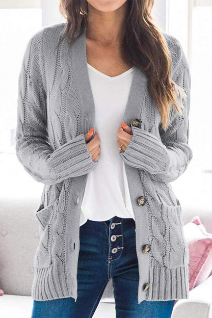 Casual Solid Split Joint Buckle Cardigan Collar Tops(5 colors)