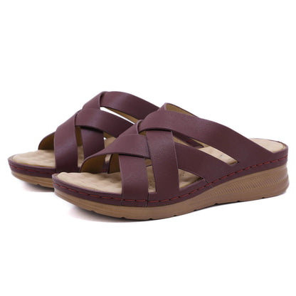 Women's Cross Massage Wedge Sandals